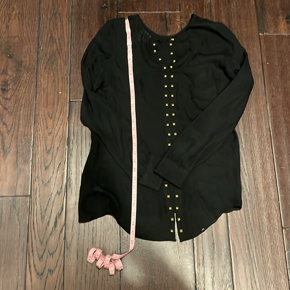 Parker black Long Sleeve top with gold square detail on back - Picture 4 of 5